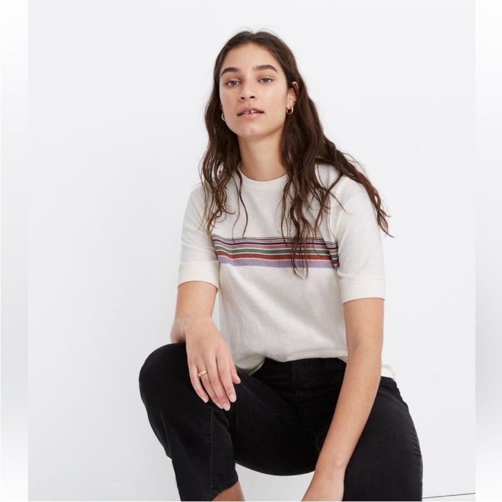 Madewell Striped Cotton Crewneck Tee